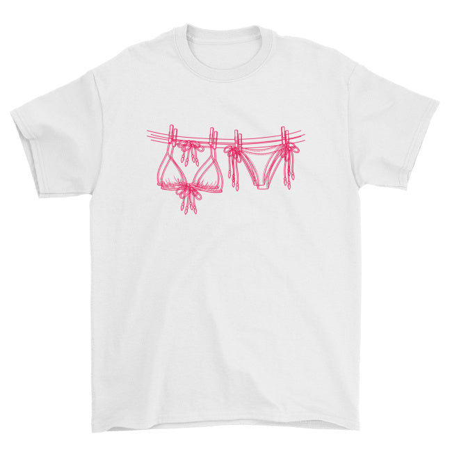 Pink Bikini White